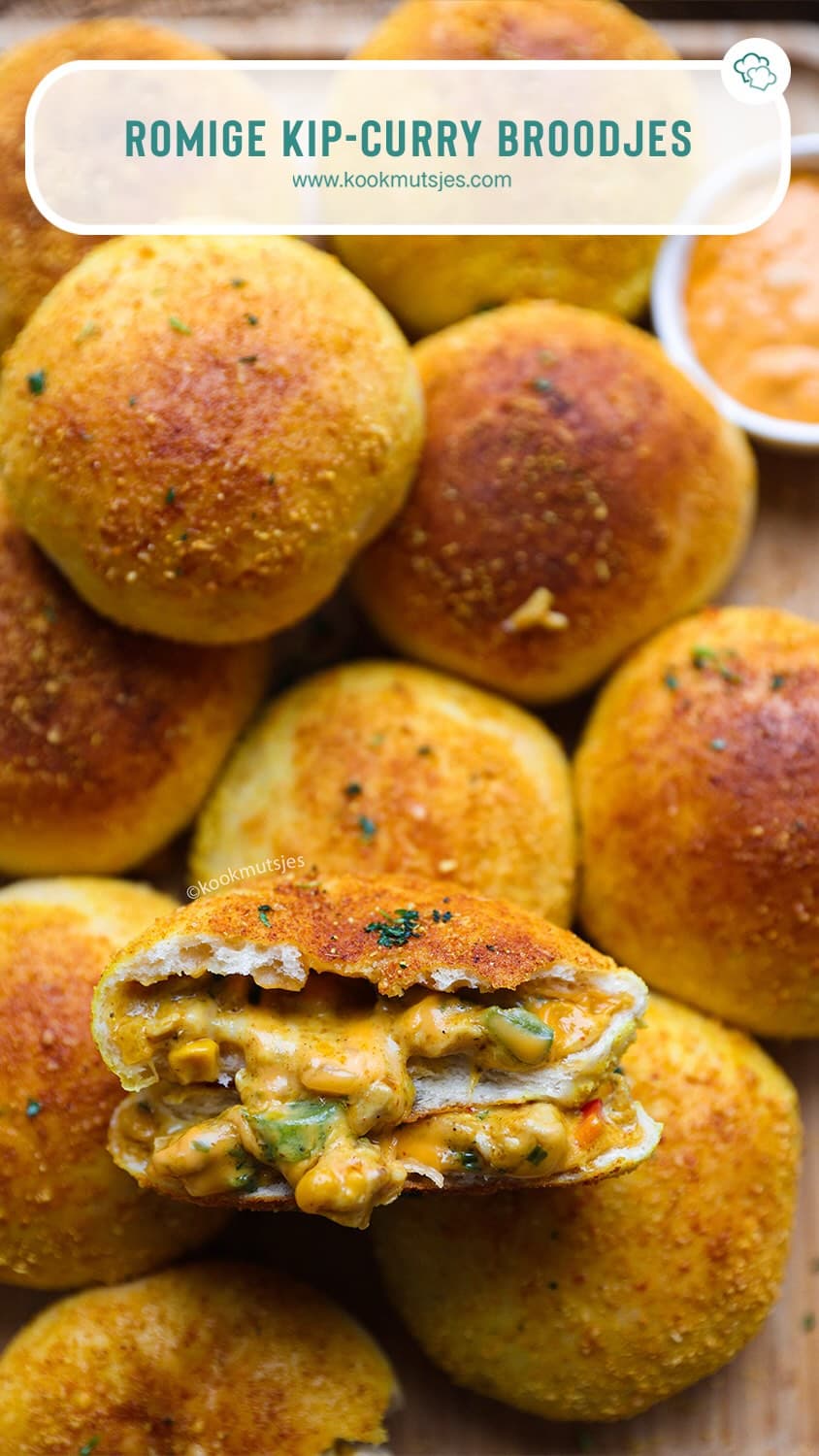 Petits pains moelleux au poulet curry crémeux