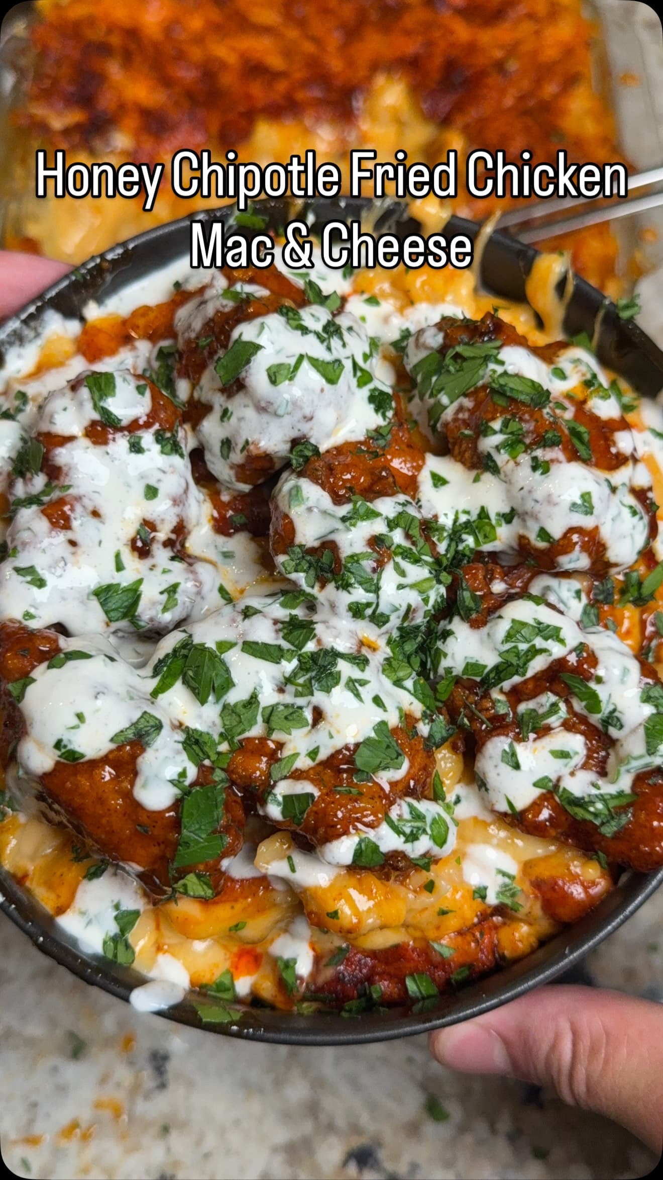 Honey Chipotle Fried Chicken Mac & Cheese