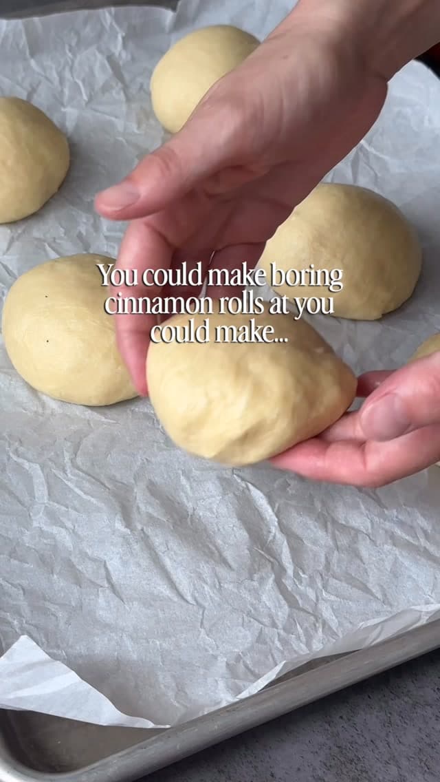 Sourdough Discard Karamell Apfel Danish Brötchen