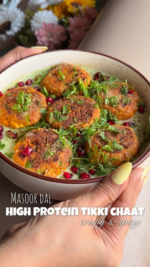 Masoor Dal Tikki Chaat