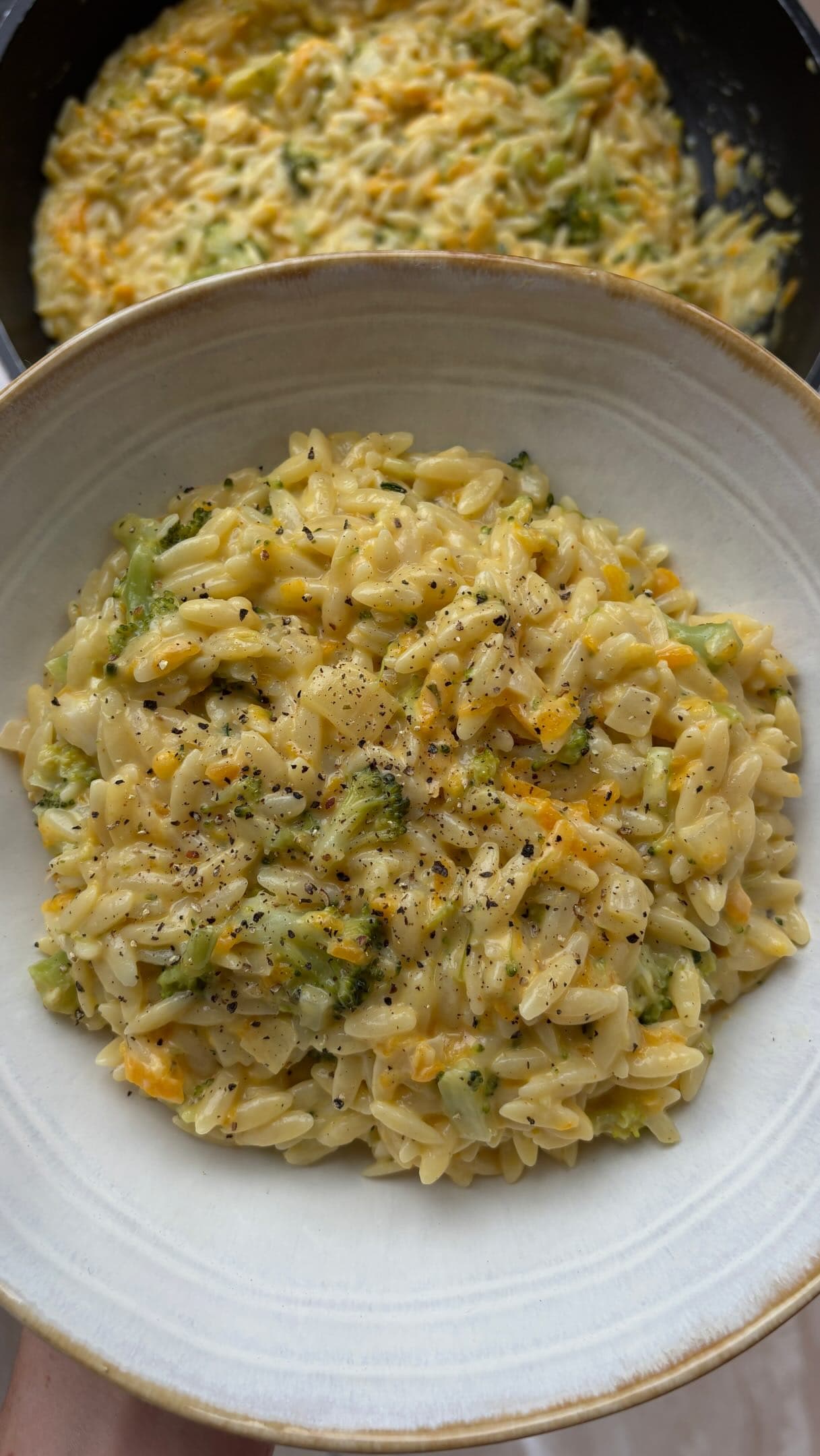 Cheese and Broccoli Orzo