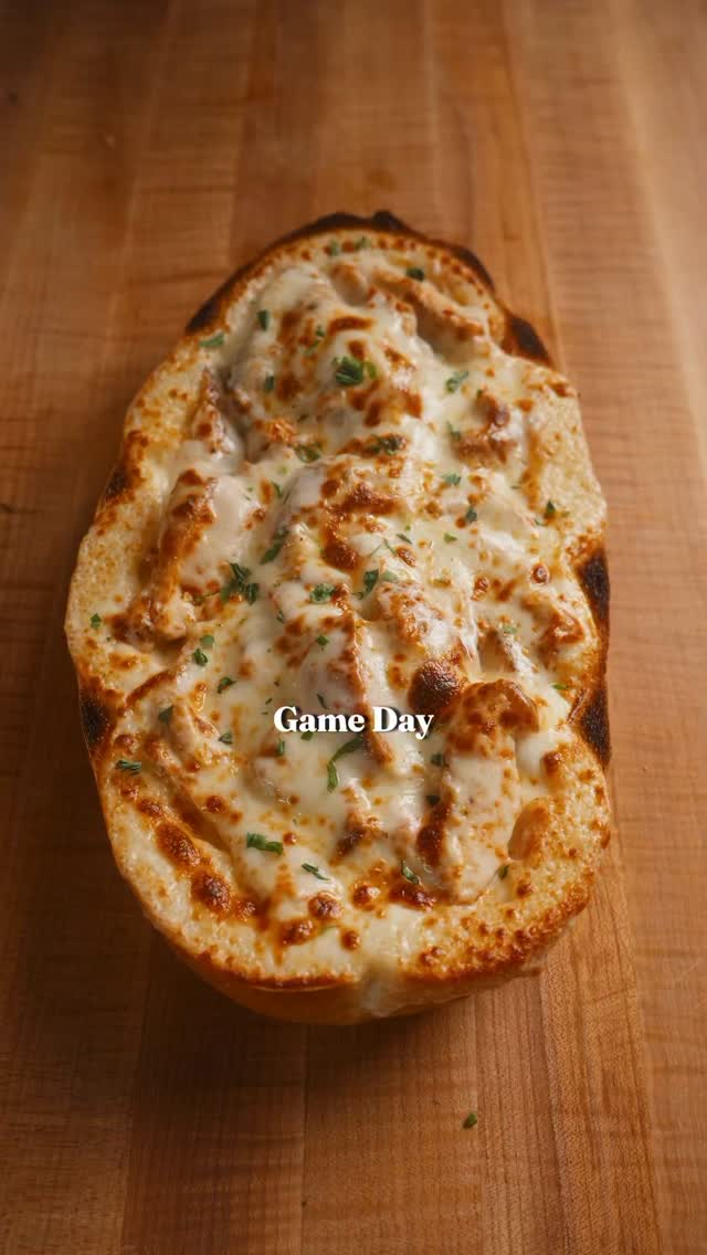 Buffalo Chicken Bread Boat