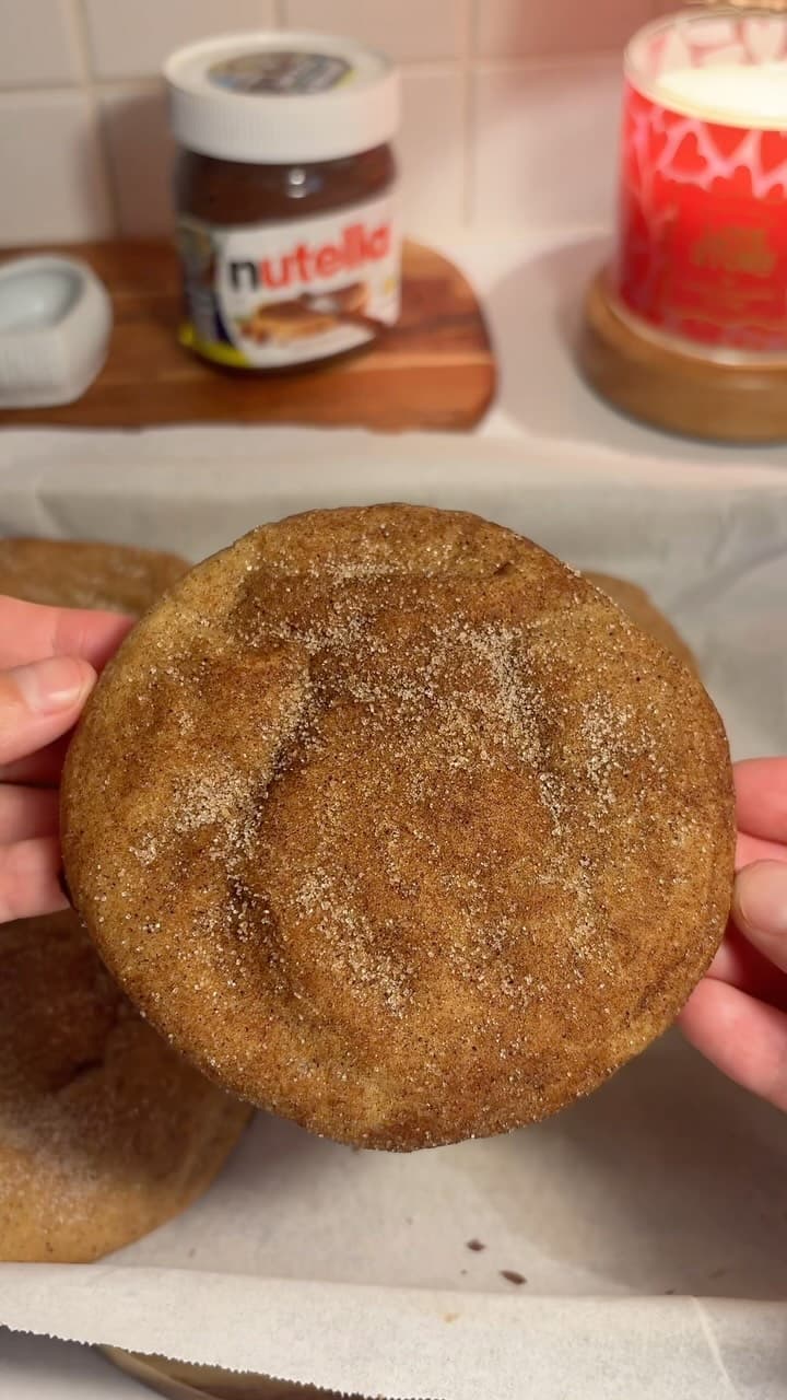 Scoopable Nutella Churro Cookies