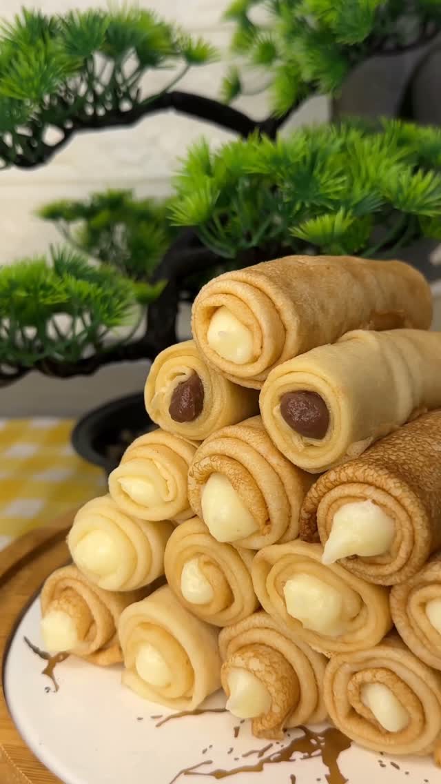 Тонкие млинцы с заварным кремом