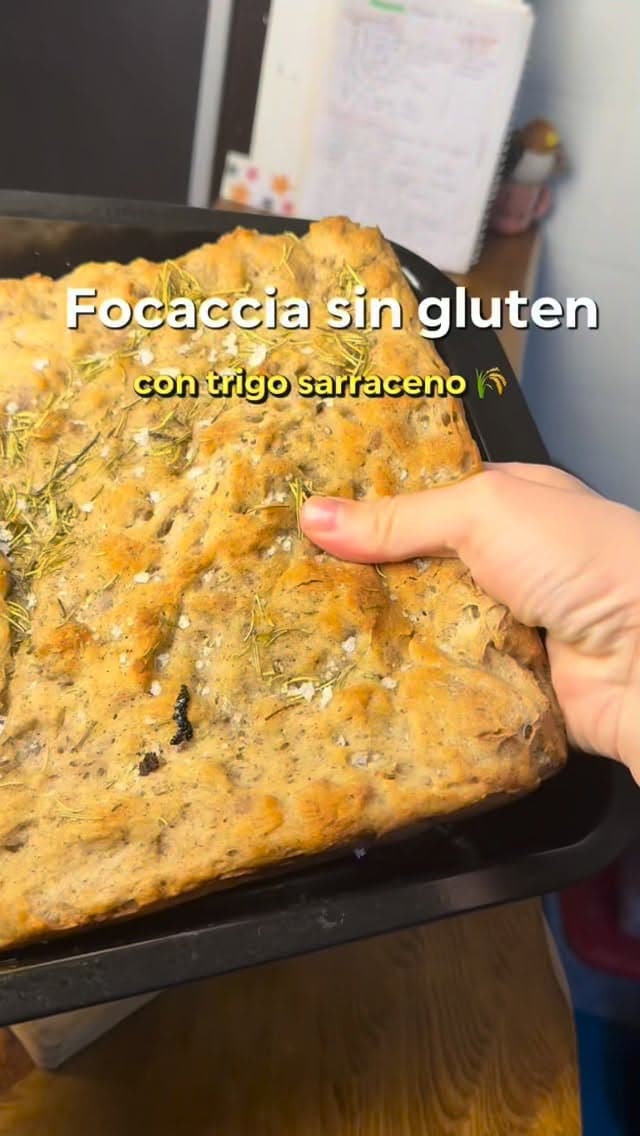 Focaccia sin gluten con trigo sarraceno