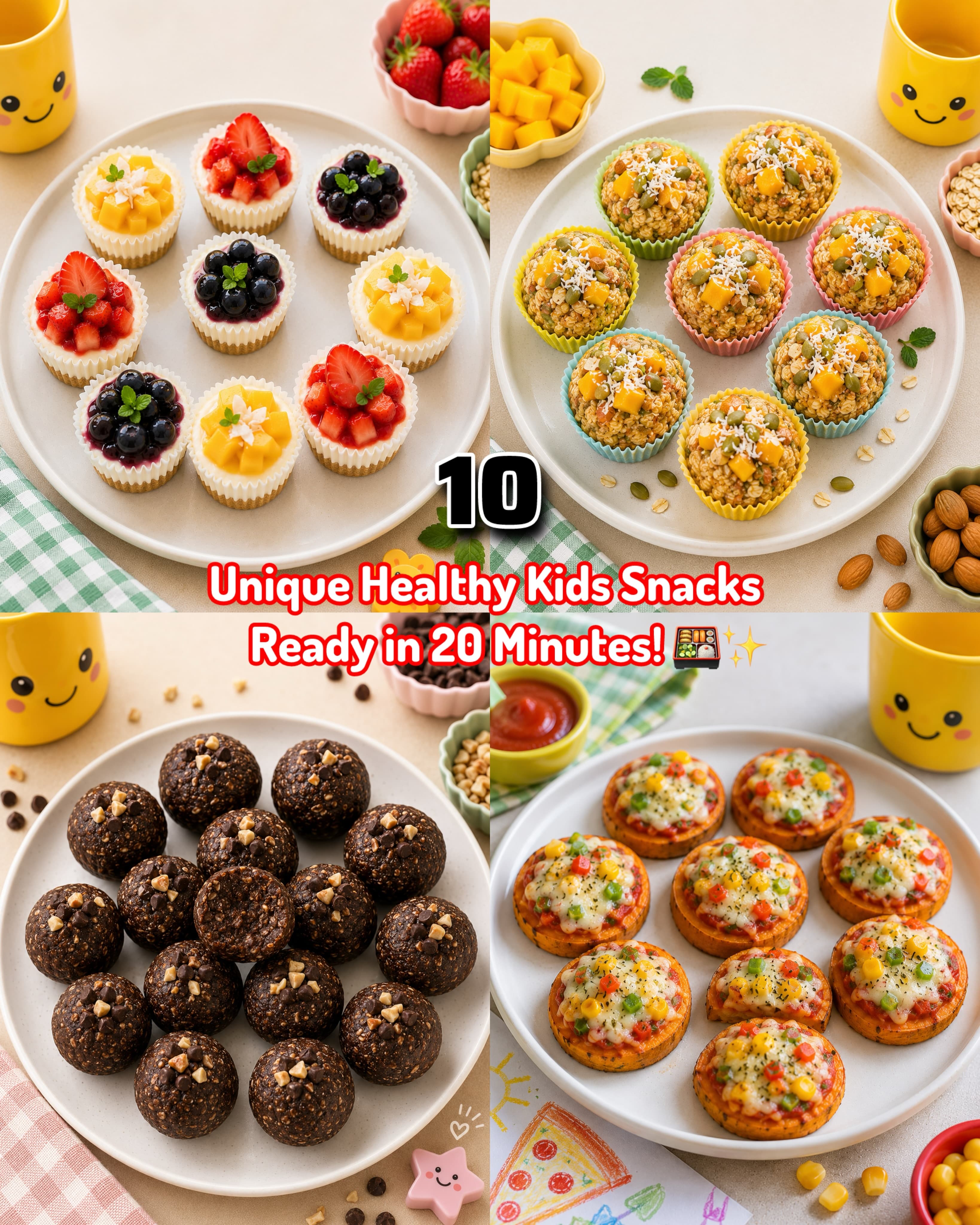 10 Healthy Kids Snacks Ready in 20 Minutes