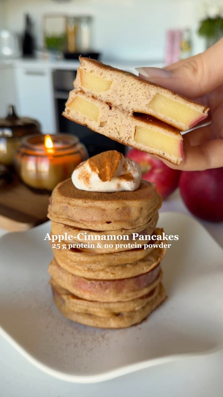 Pancakes moelleux pomme-cannelle
