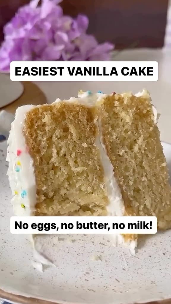Tarta de vainilla fácil con ingredientes de despensa