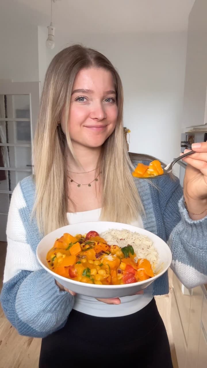 Cremiges Kürbis-Kichererbsen-Curry