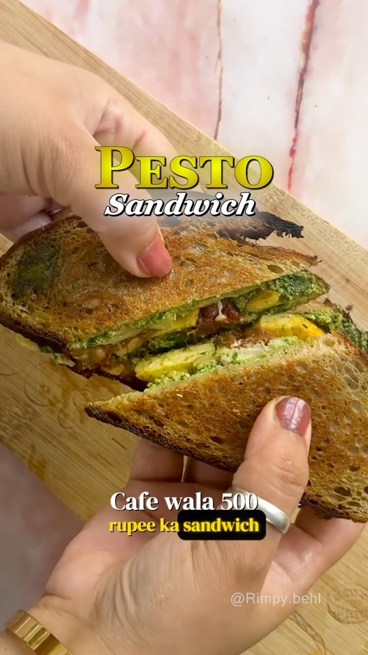 Café-Style Pesto Paneer Sandwich
