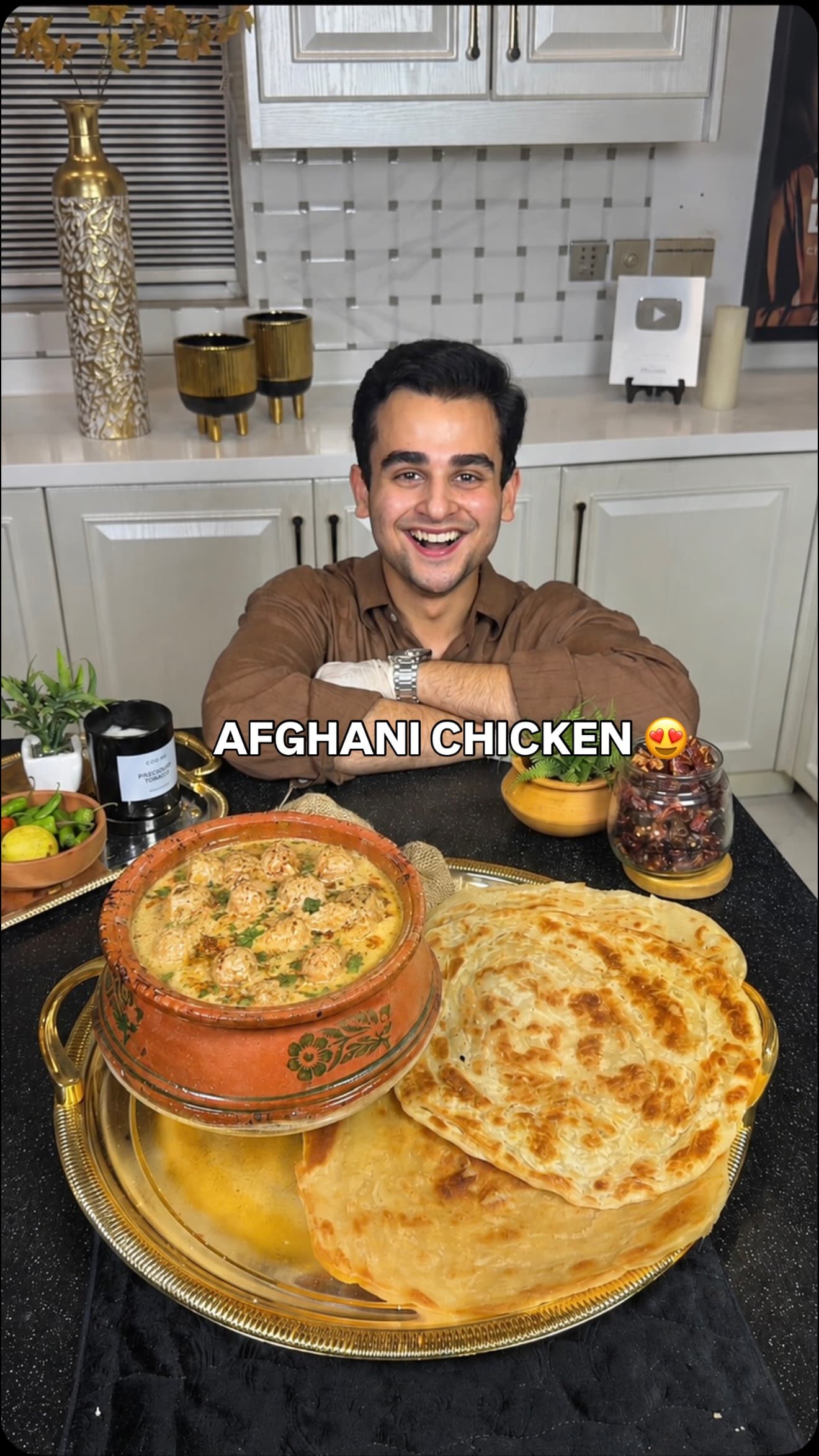 Creamy Afghani Chicken with Lachha Paratha