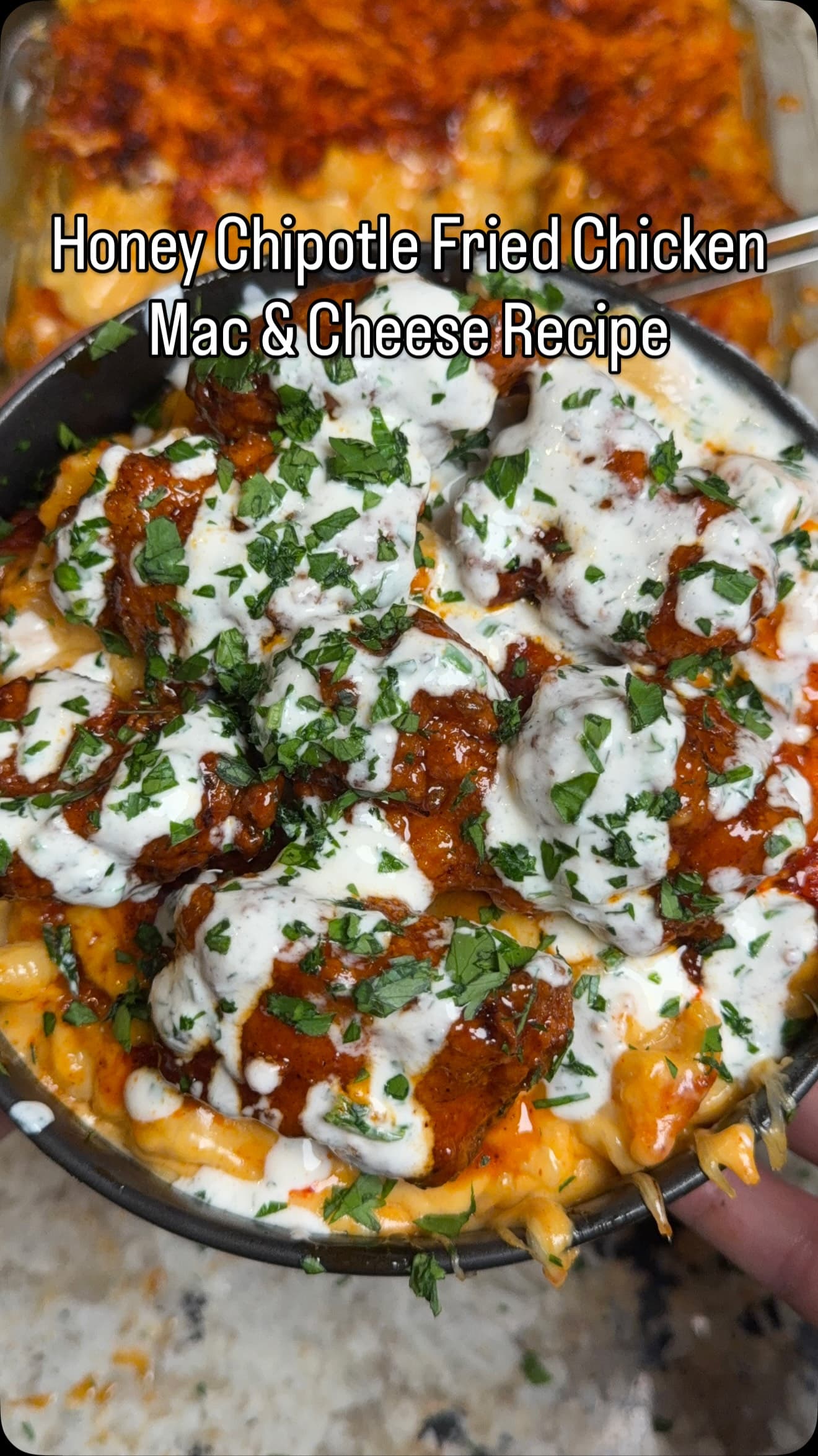 Honey Chipotle Fried Chicken Mac & Cheese