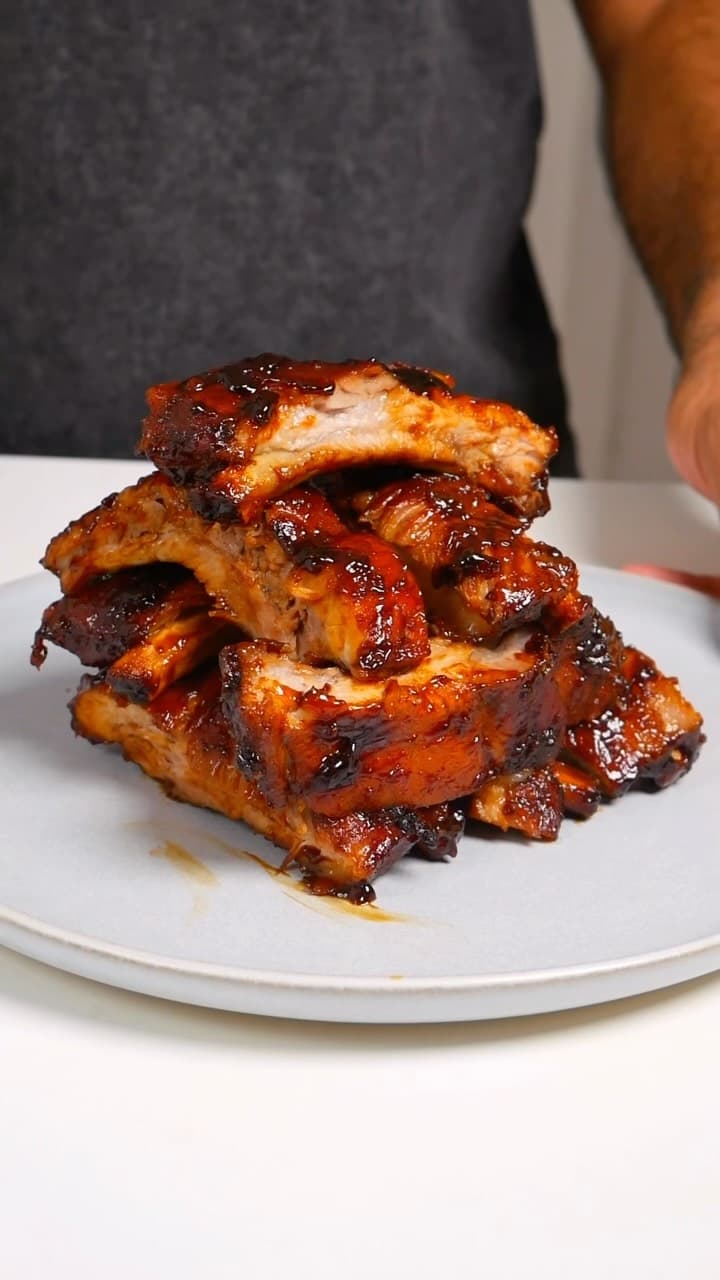 Costelas de Churrasco Assadas no Forno com Molho Barbecue Caseiro