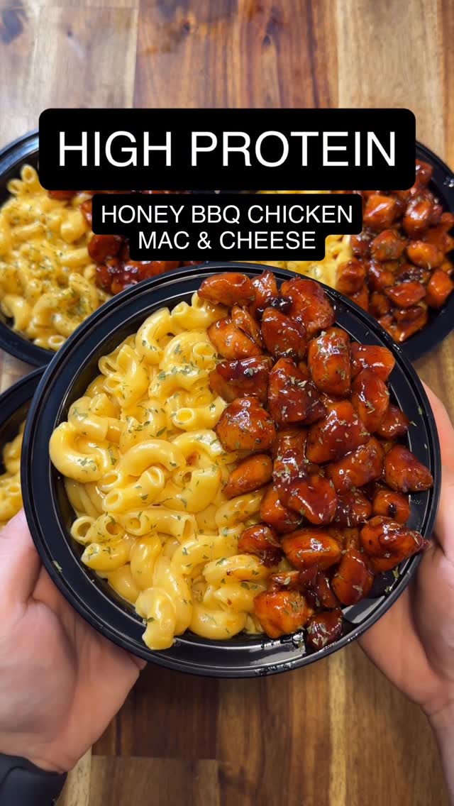 Easy High Protein Honey BBQ Chicken Mac & Cheese