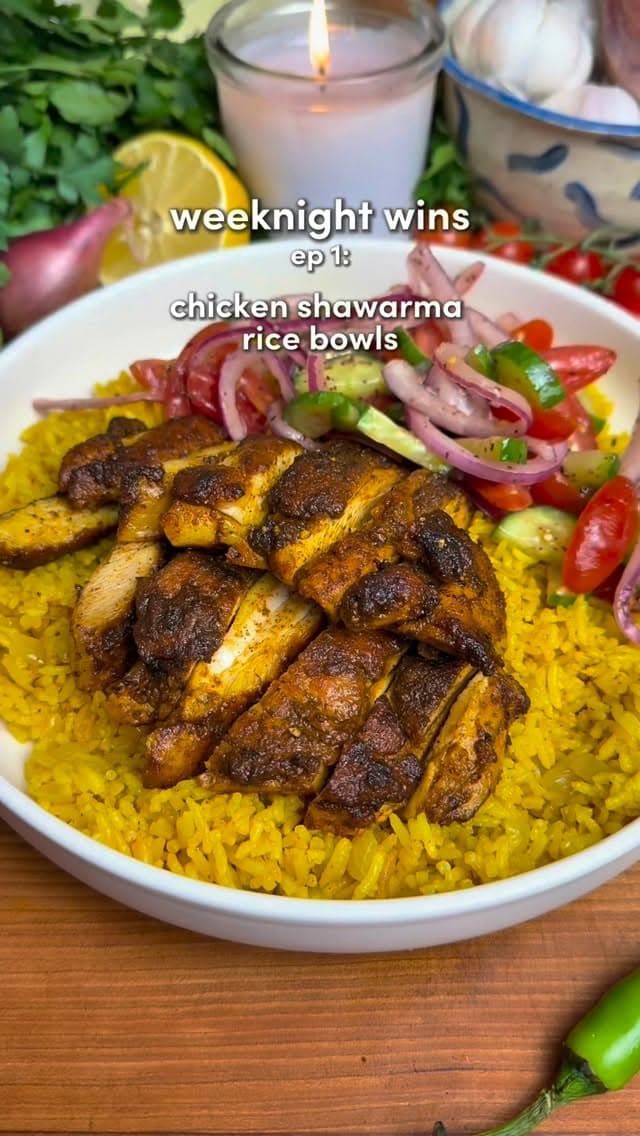 Chicken Shawarma Rice Bowls