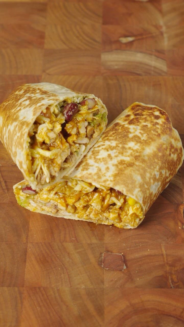 Chicken Burrito with Guacamole and Pico de Gallo