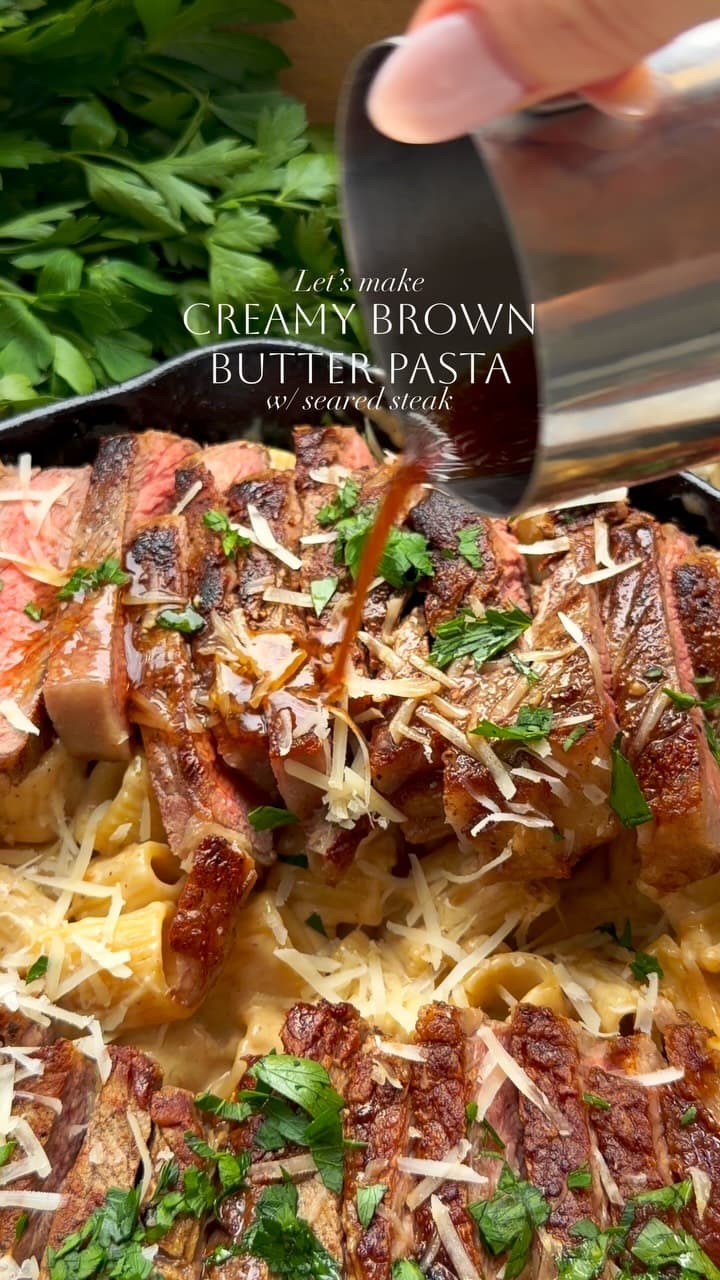 Creamy Brown Butter Steak Pasta