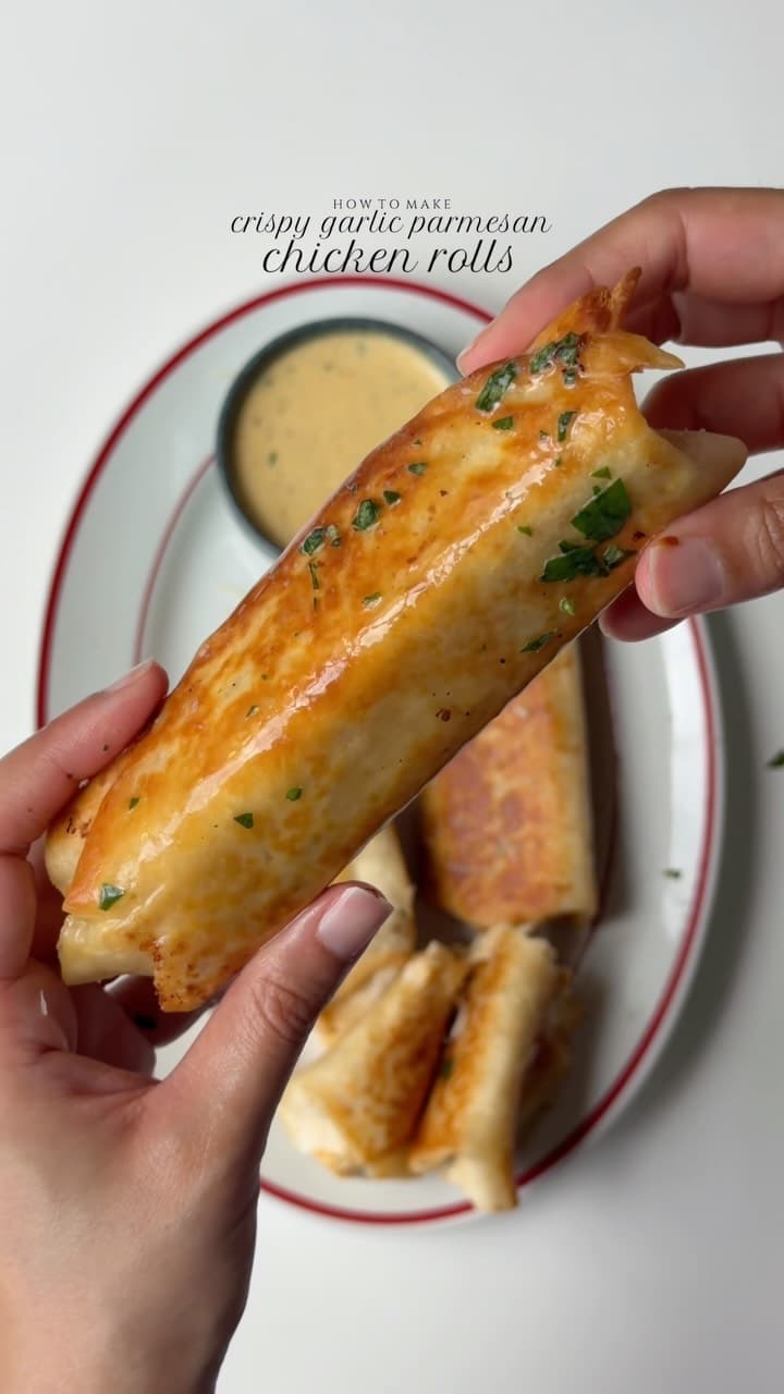 Crispy Garlic Parmesan Chicken Rolls