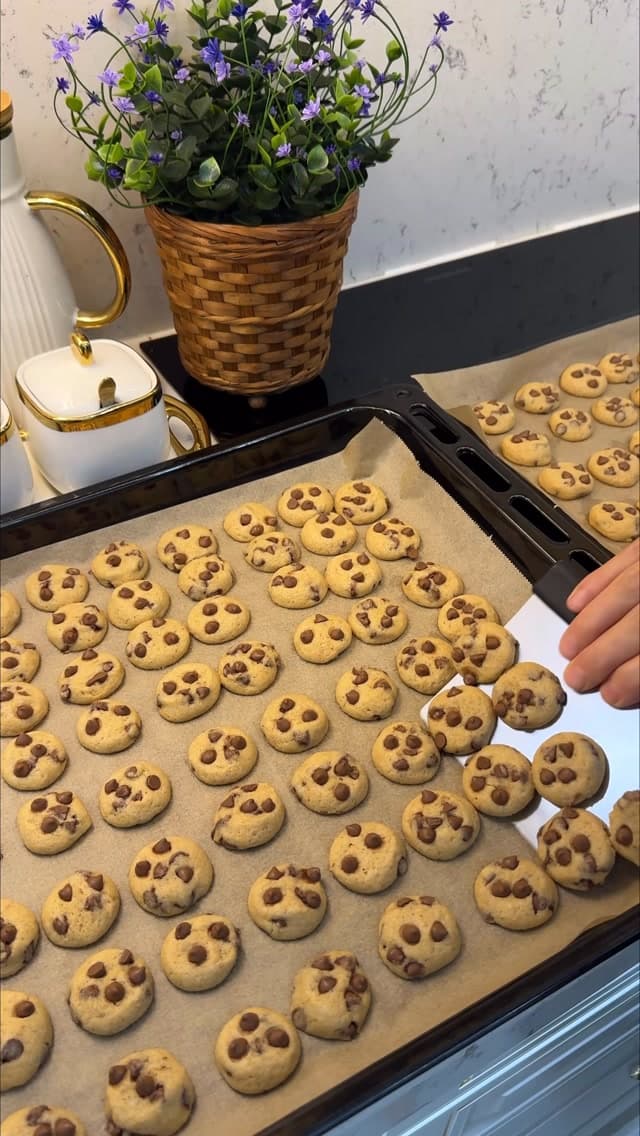 Mini cookies s čokoládovými kousky