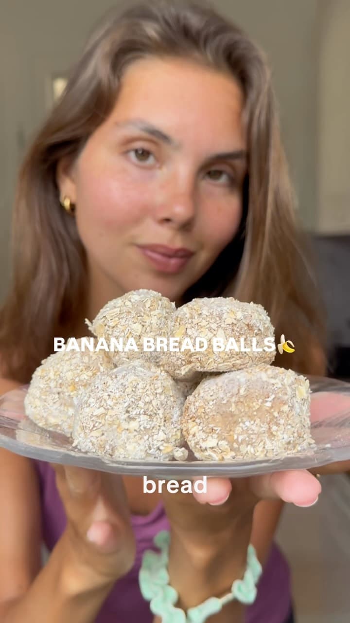 Zimtbällchen mit Banane und Haferflocken