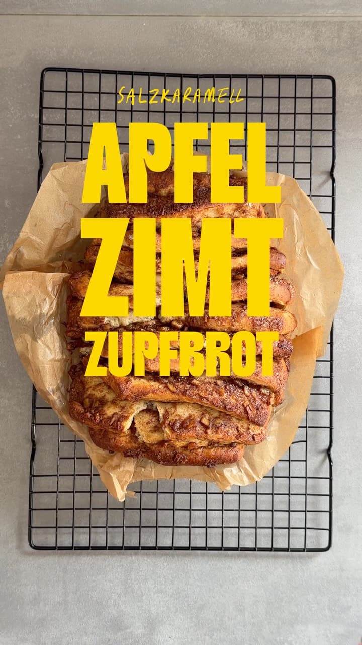 Apfel-Zimt-Zupfbrot mit Salzkaramell