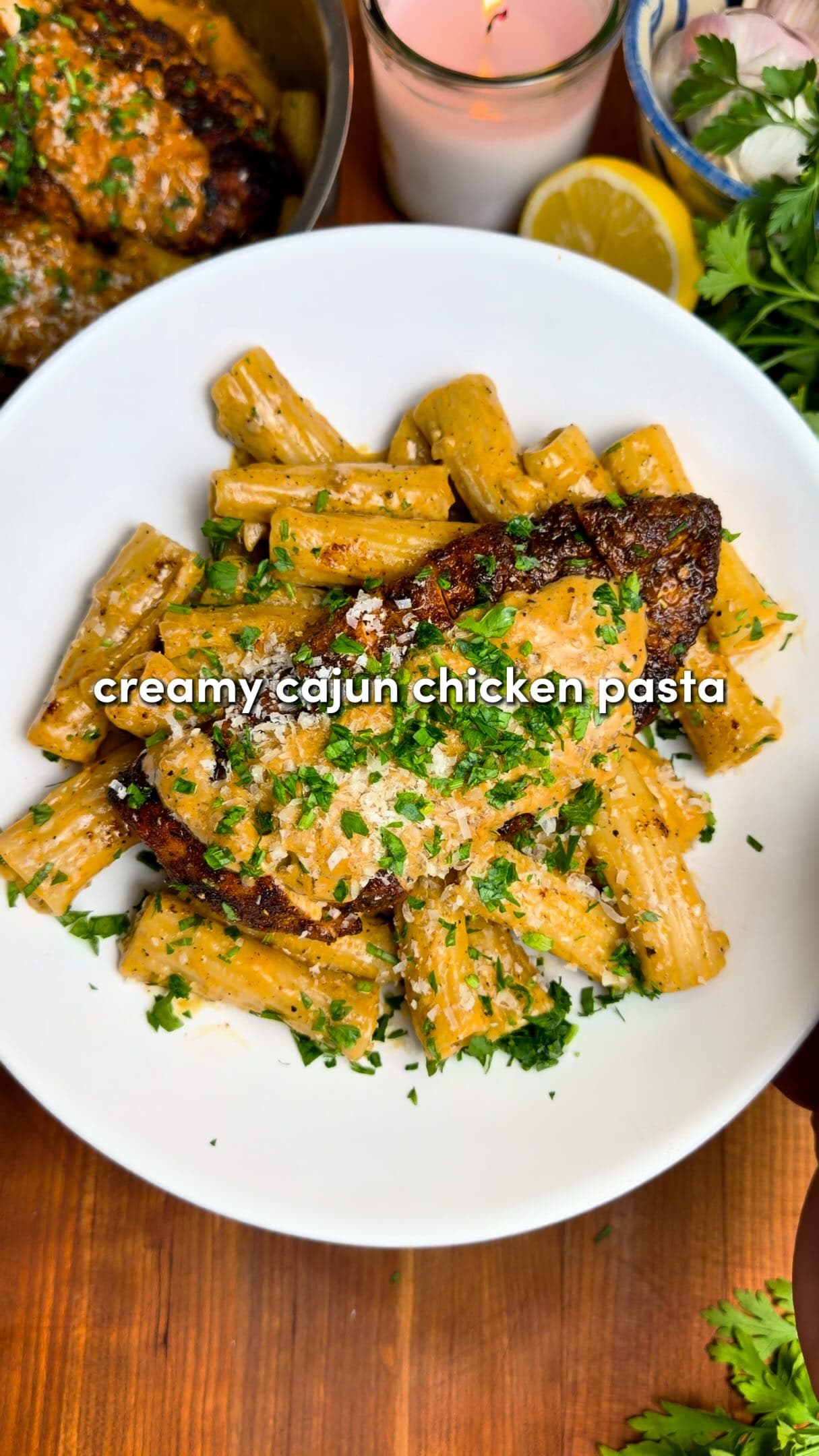 Cremet Cajun Kyllingepasta