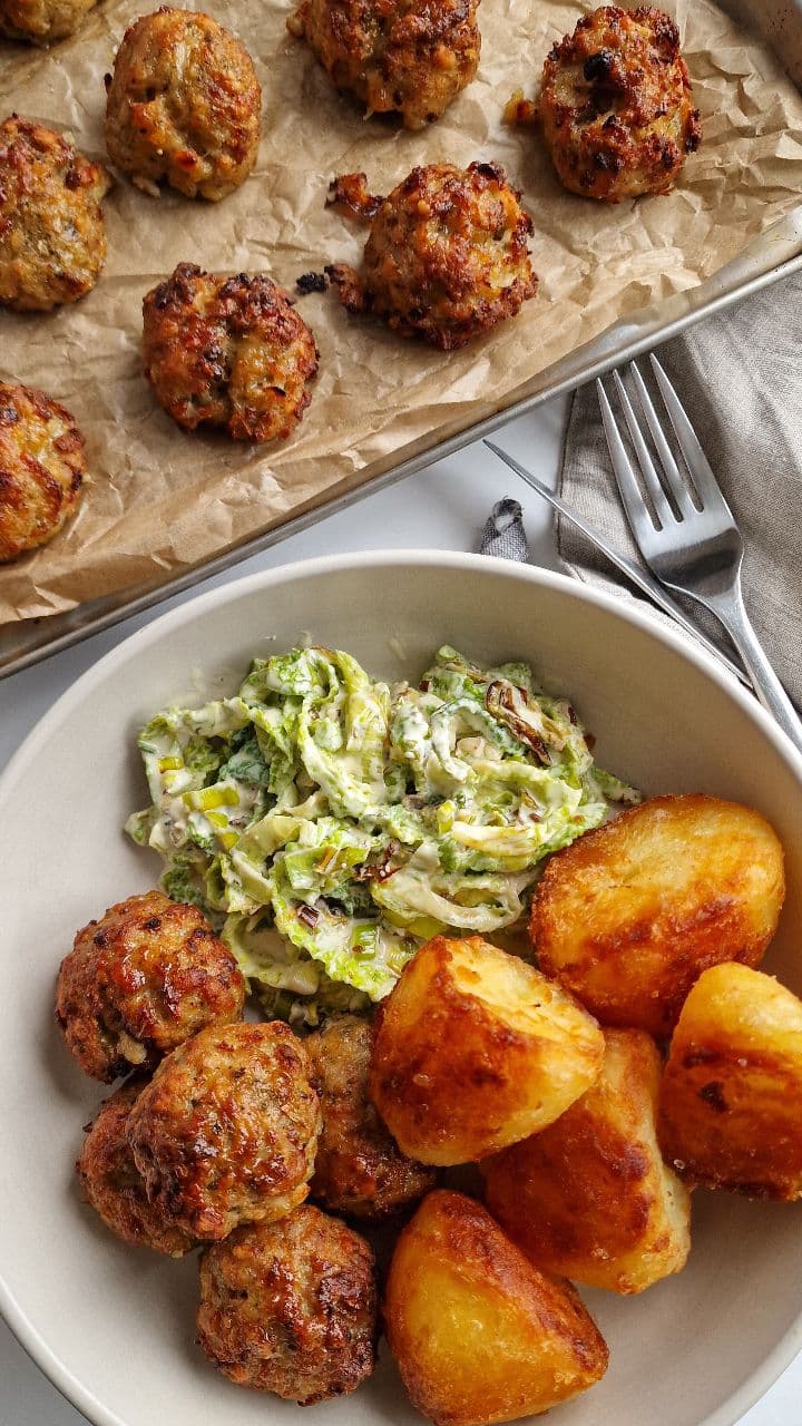 Polpette di pollo alla salvia e cipolla
