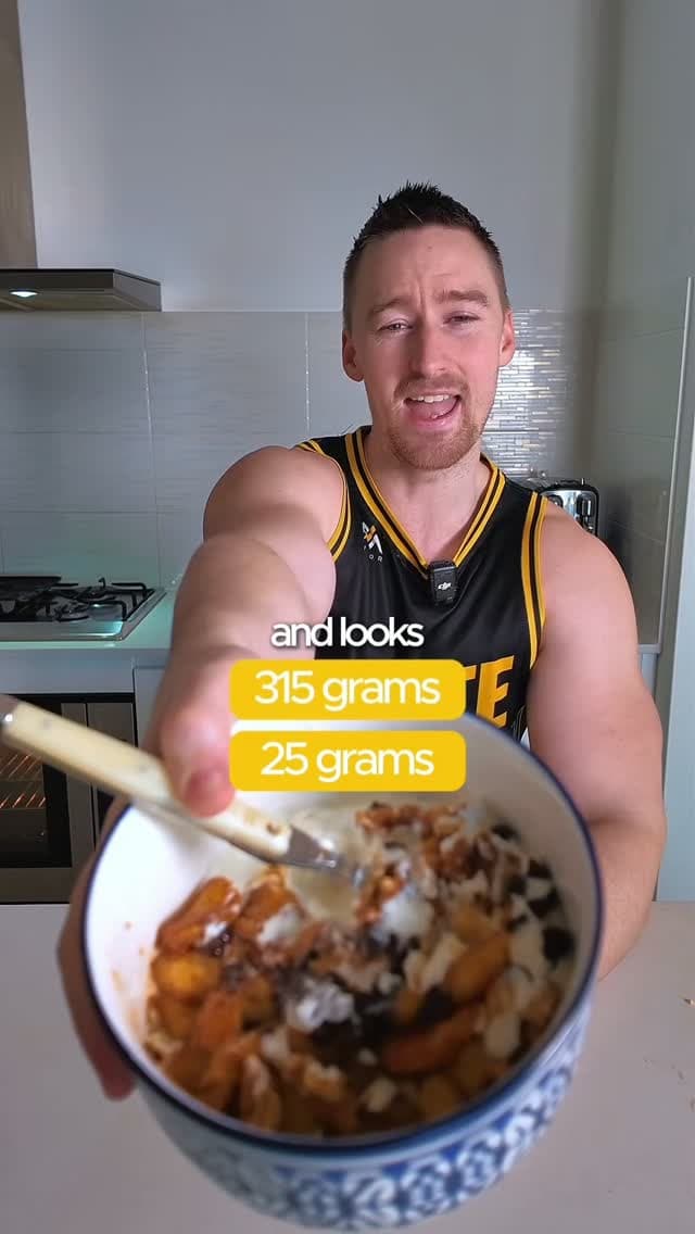 High-Protein Caramelised Banana Yogurt
