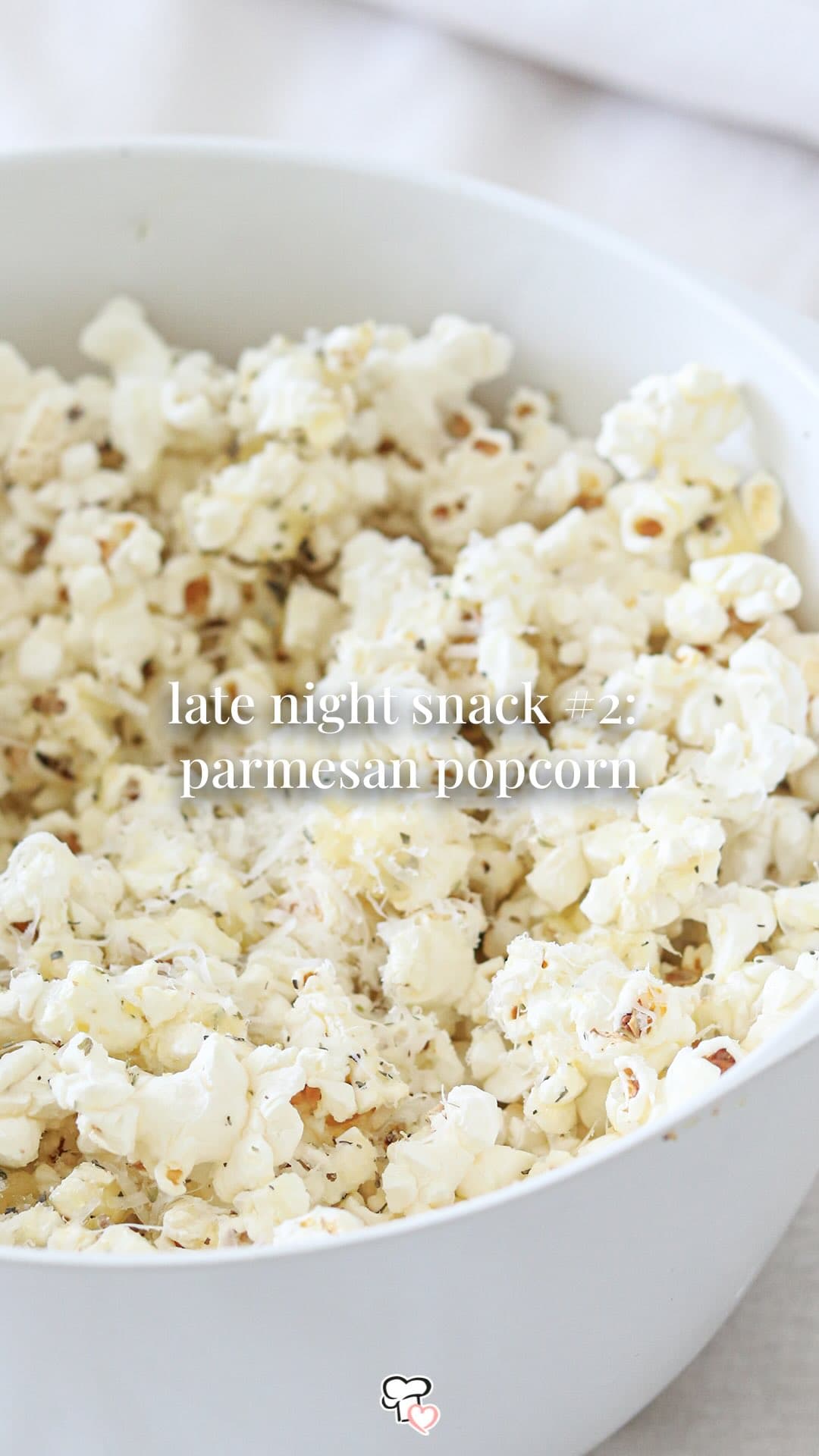 Parmezaanse popcorn als late-night snack