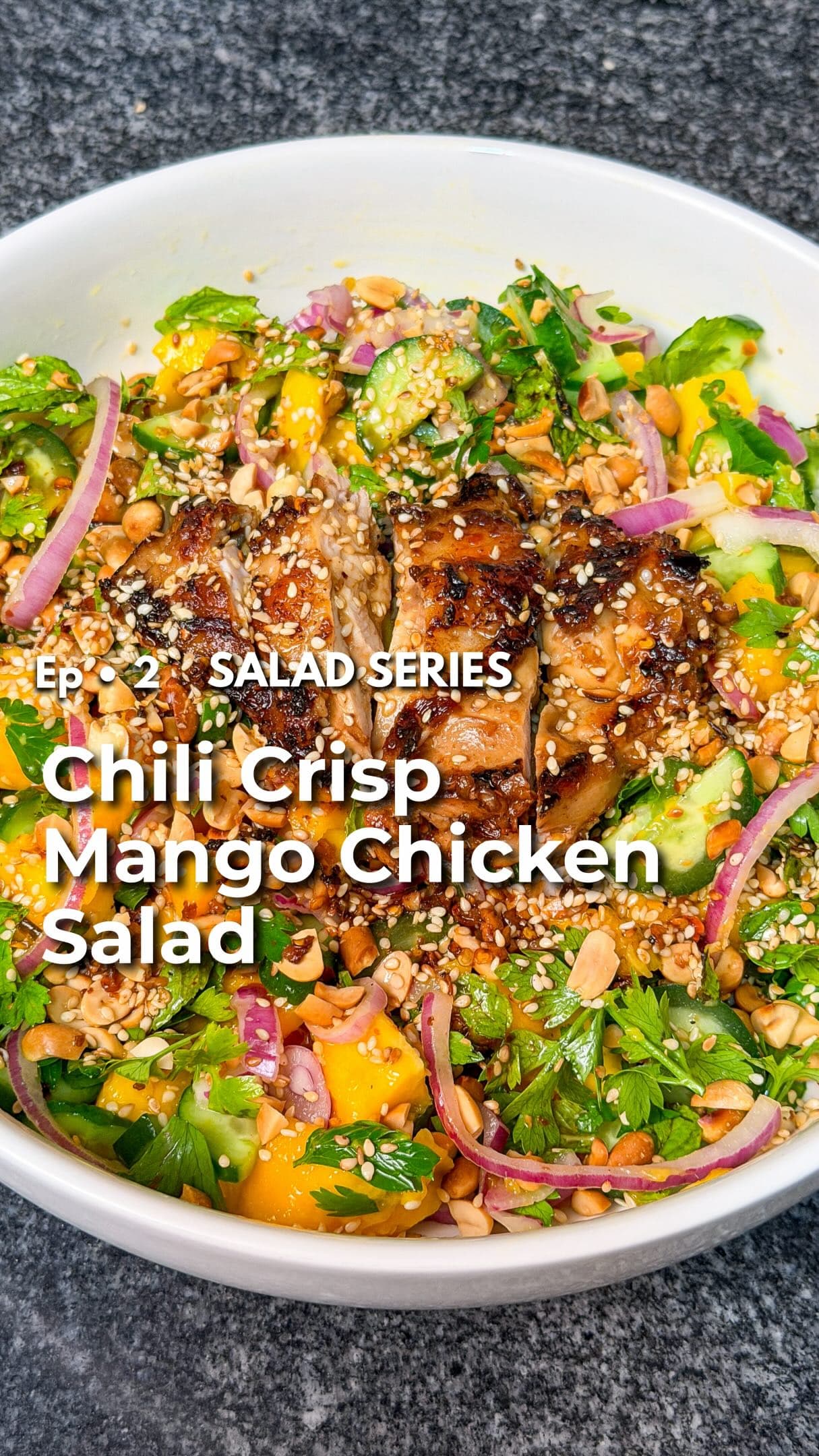 Chili Crisp Mango Chicken Salad