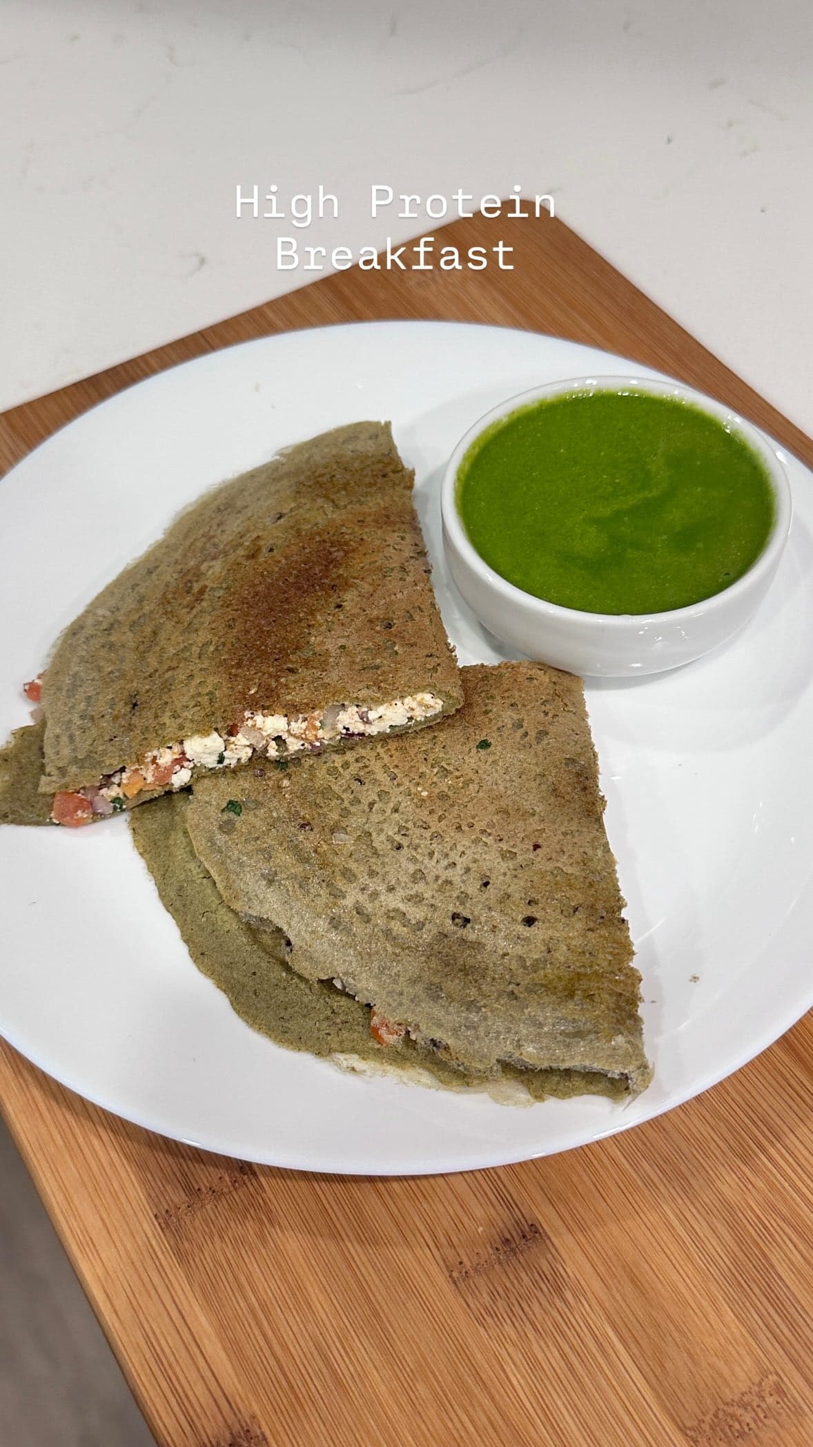 High-Protein Moong Dal Cheela with Paneer Filling