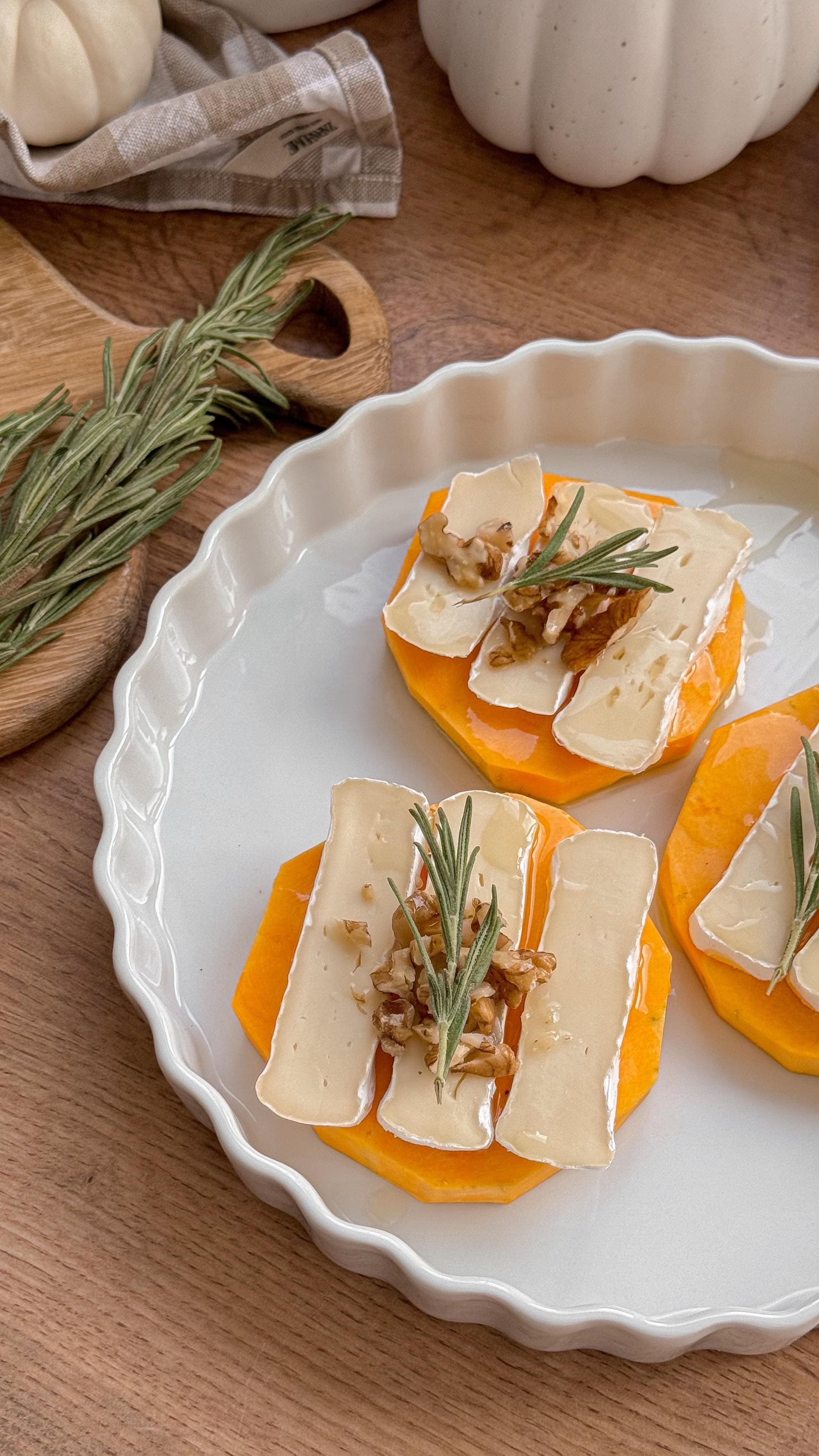 Baked Butternut Squash with Camembert Cheese