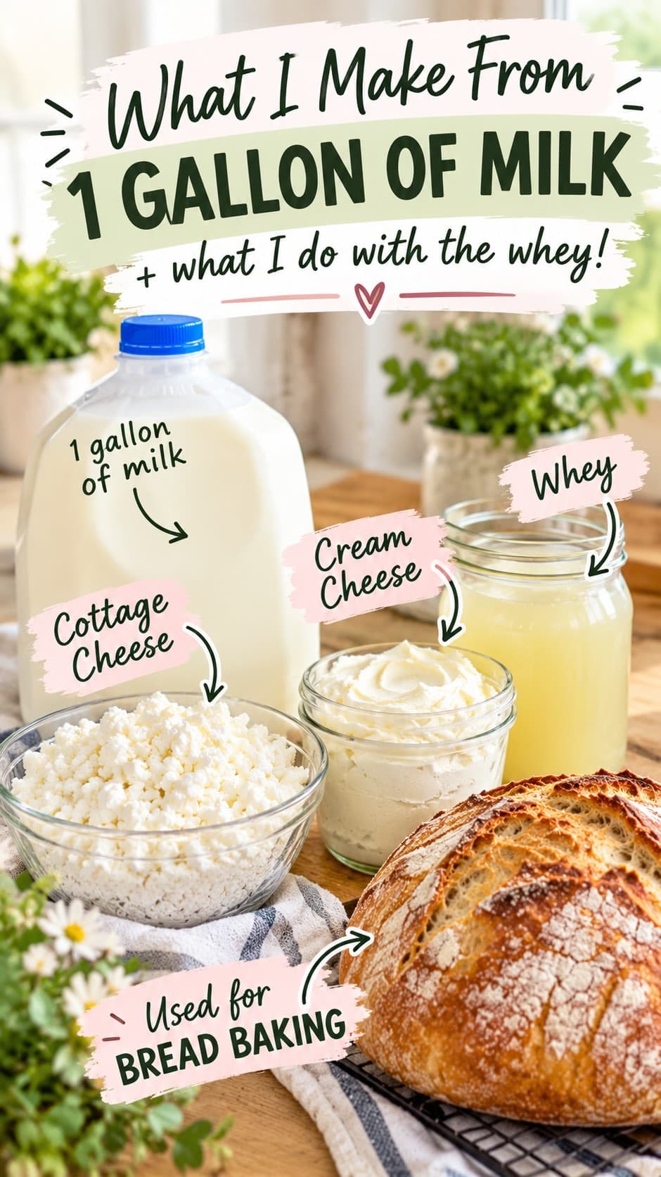Homemade Cottage Cheese and Cream Cheese from Milk