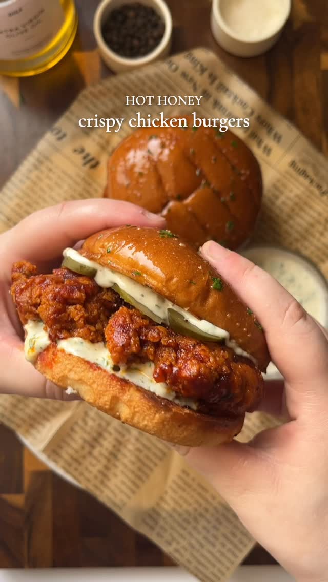 Hot Honey Crispy Chicken Burger