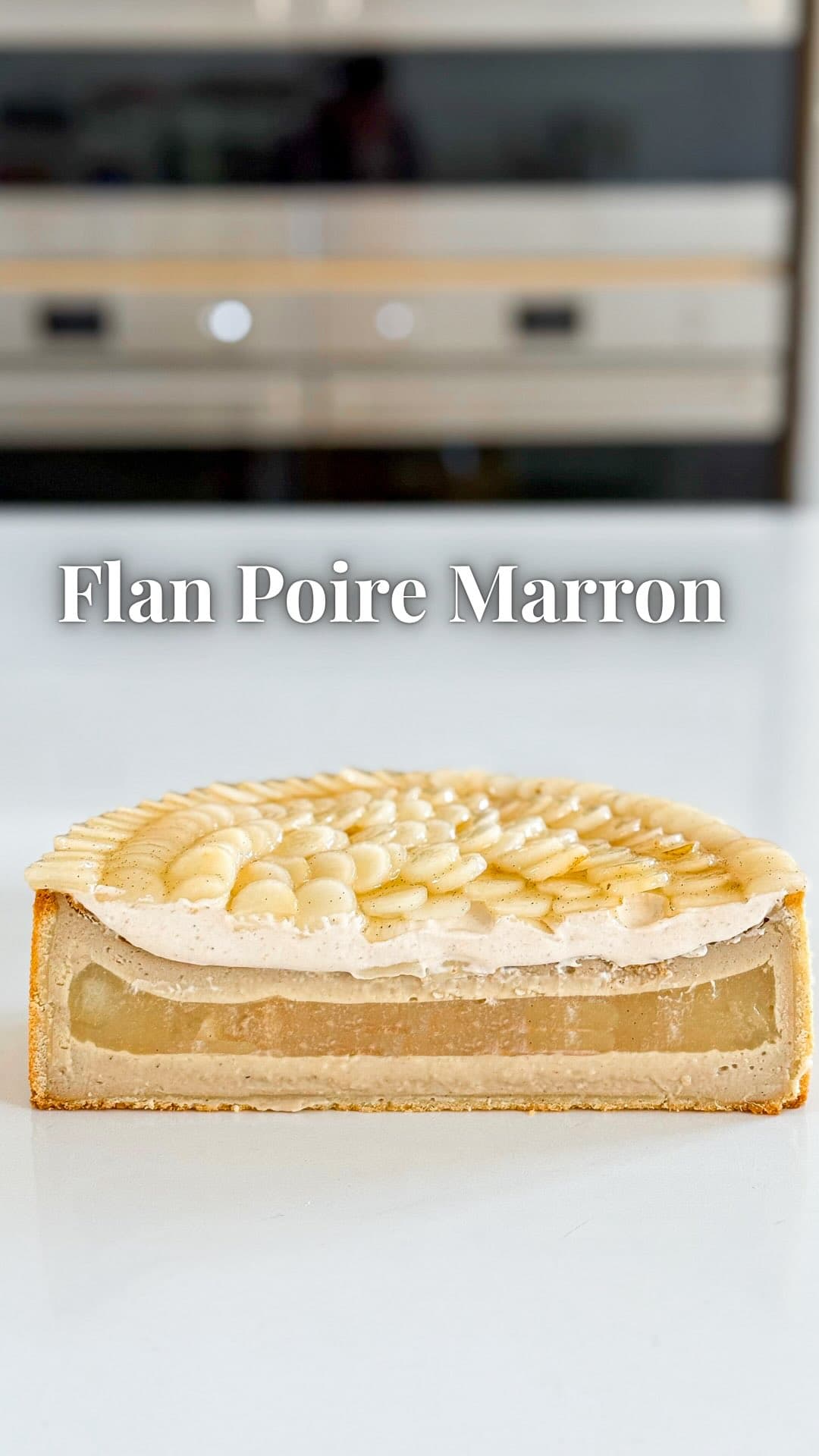 Flan poire marron
