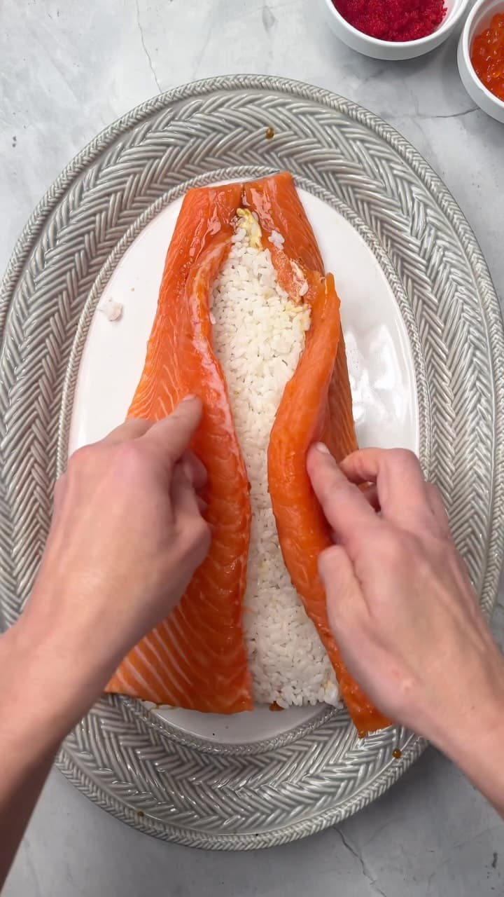 Sushi-Inspired Stuffed Salmon