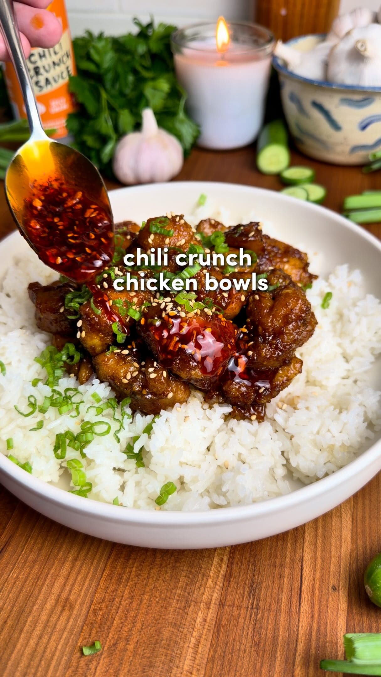 Chili Crunch medová kuřecí miska
