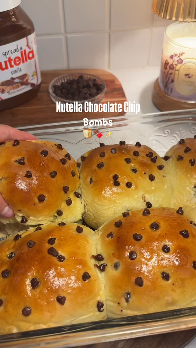 Nutella Chocolate Chip Brioche Bombs