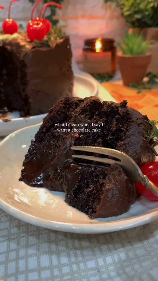 Chocolate Cake with Whipped Chocolate Ganache