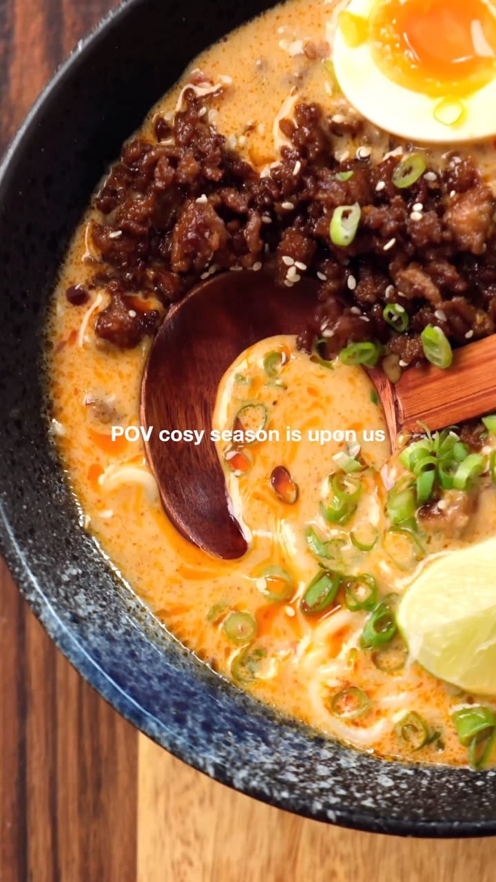 Coconut Chilli Ramen with Crispy Pork