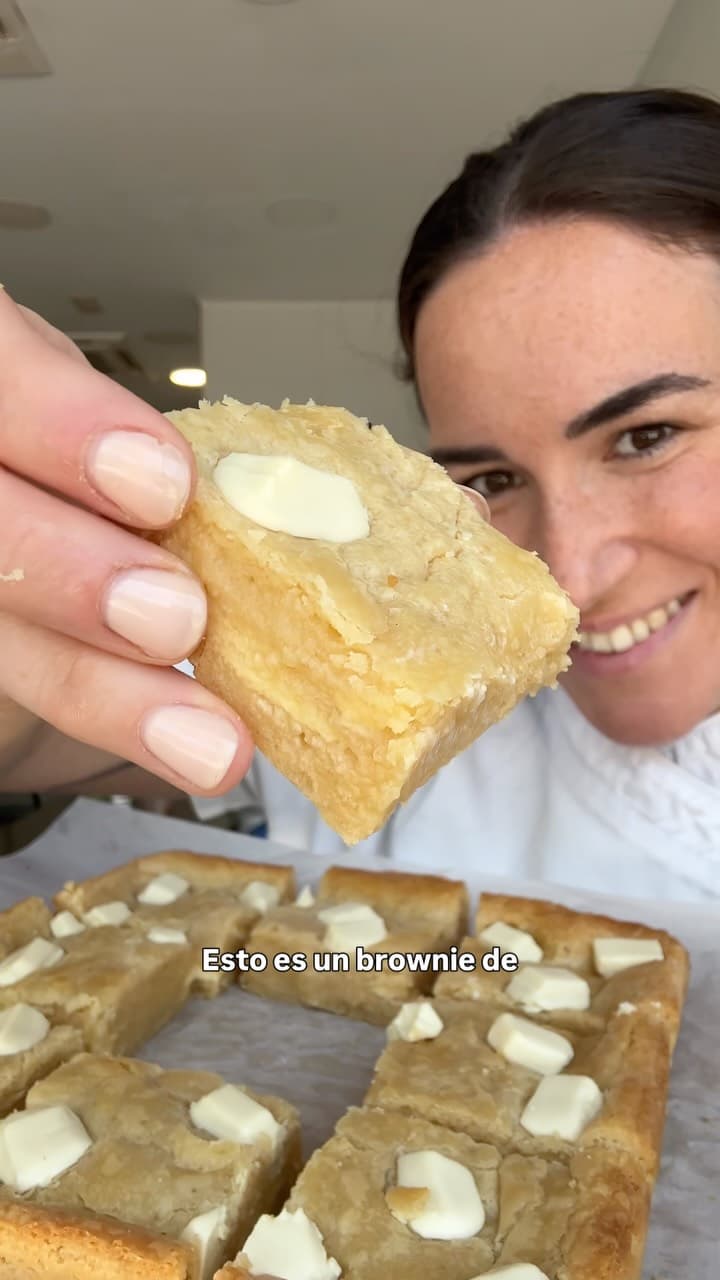 Brownie de chocolate blanco o Blondie