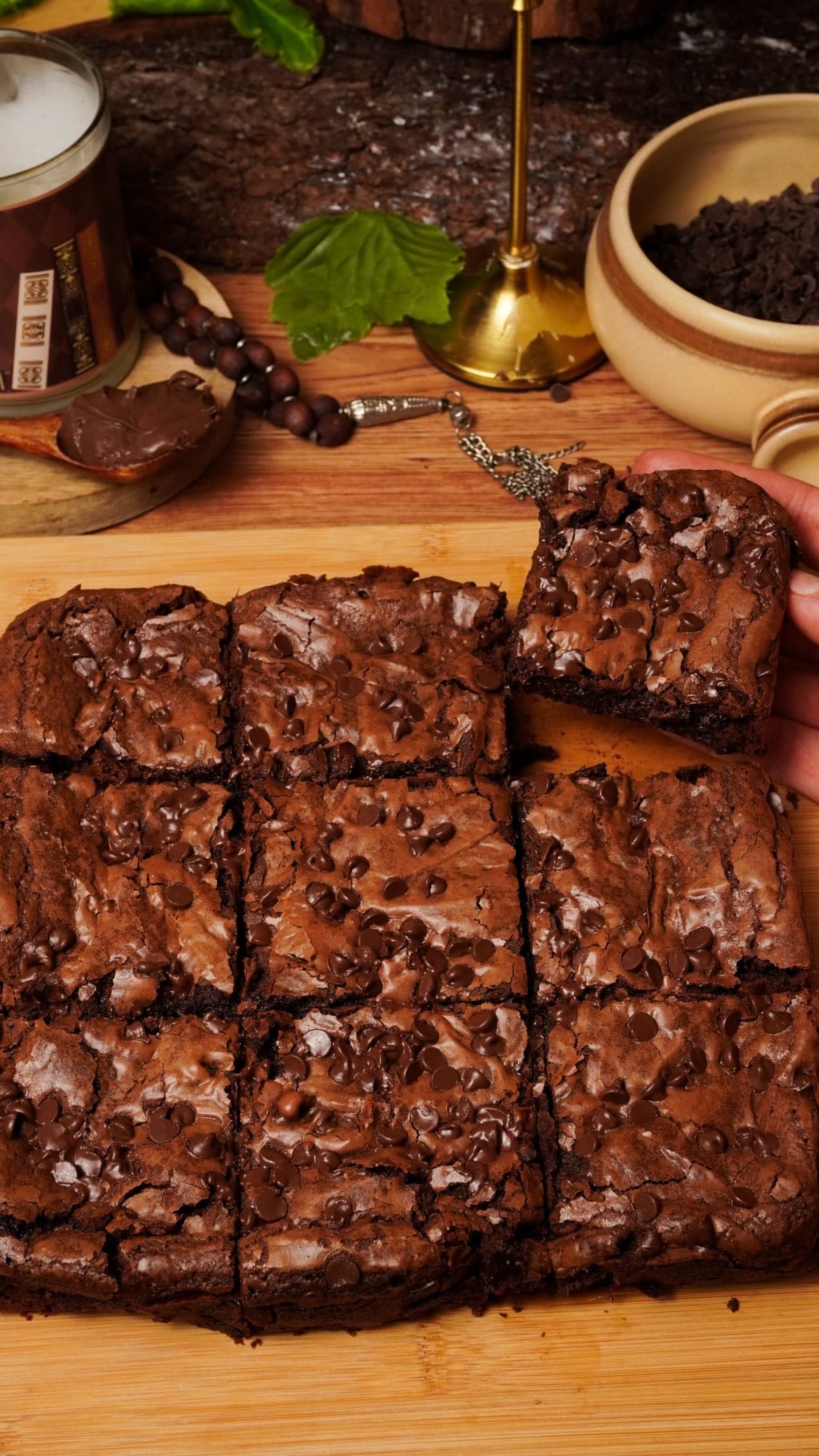 Nutella Stuffed Brownies