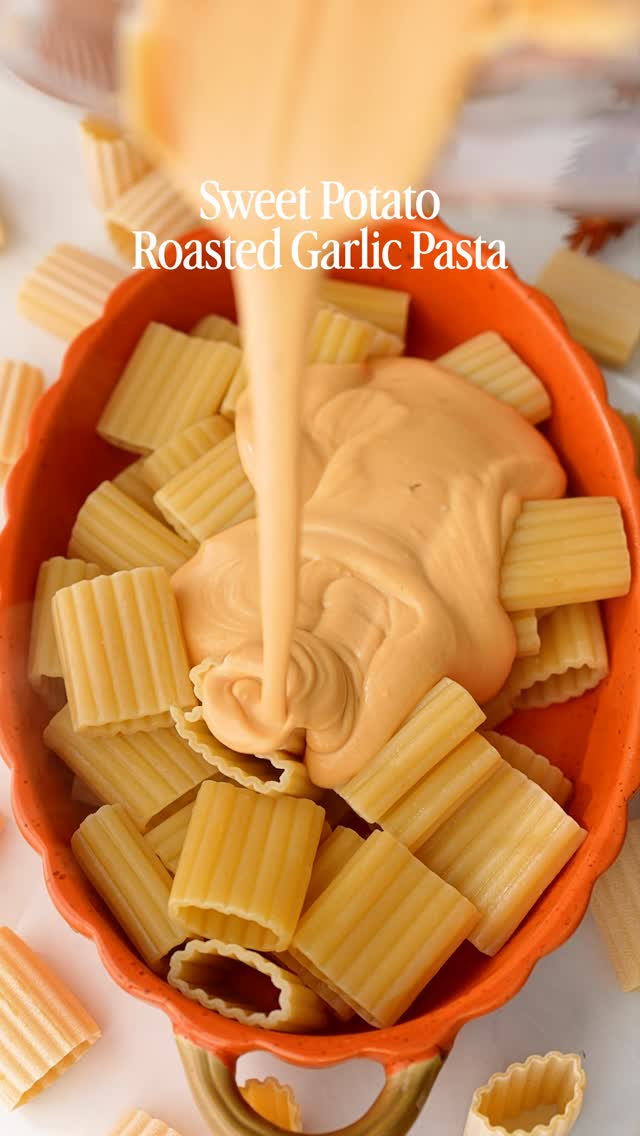 Sweet Potato and Roasted Garlic Pasta
