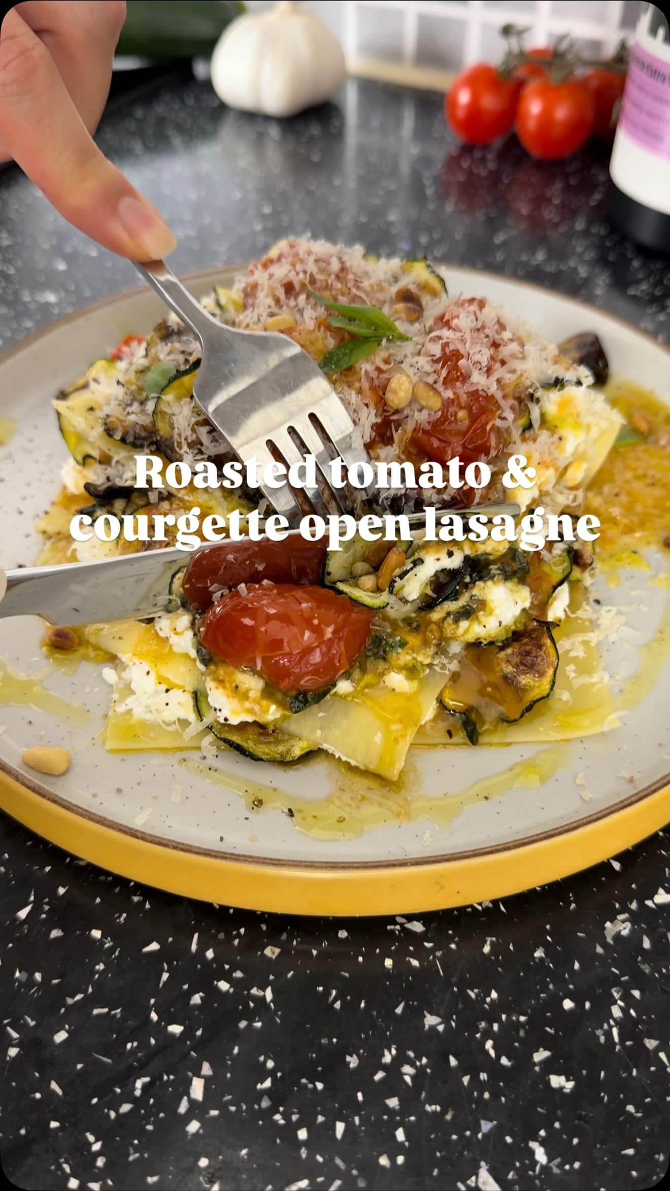 Roasted Tomato & Courgette Open Lasagne