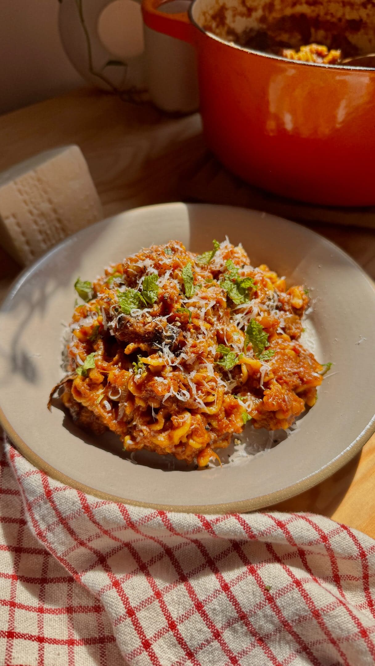 Linsen-Eintopf mit Aubergine