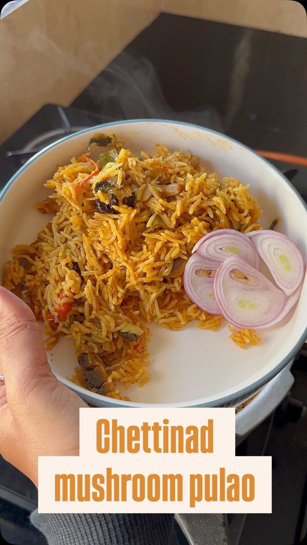 Chettinad Mushroom Pulao