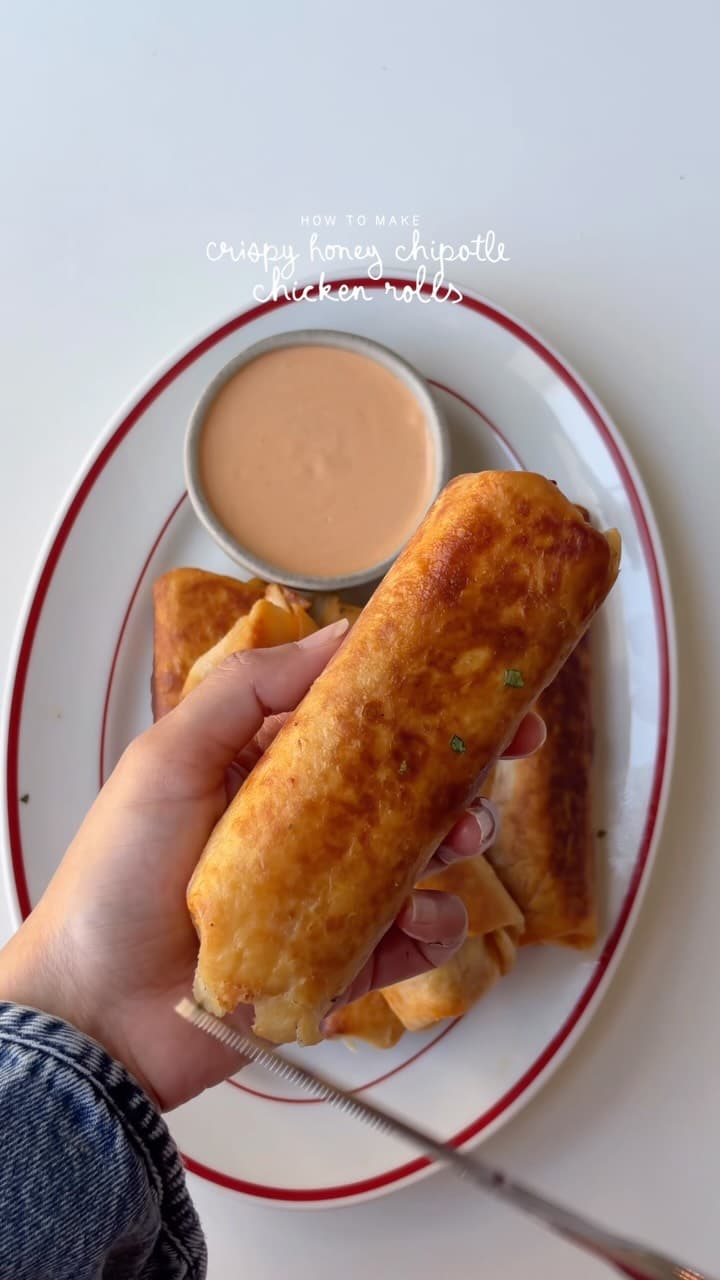 Crispy Honey Chipotle Chicken Rolls