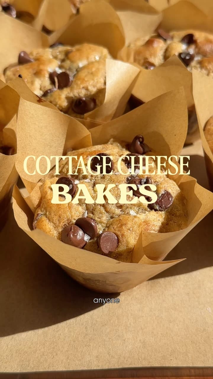 Muffins de plátano y requesón
