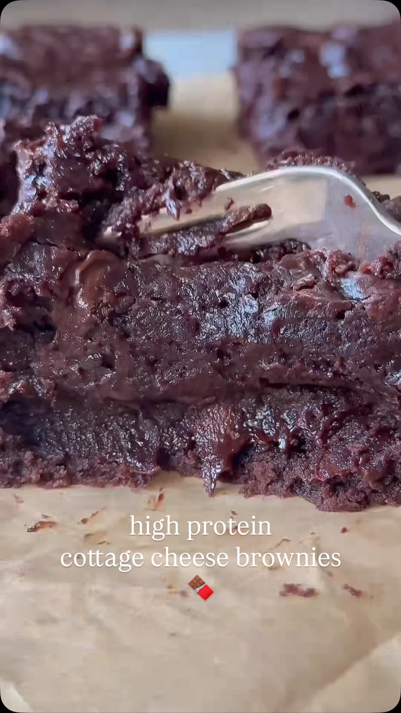 Brownies de Queso Cottage Alto en Proteínas