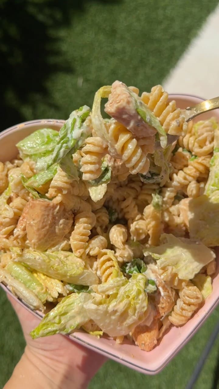 High-Protein Caesar Pasta Salad